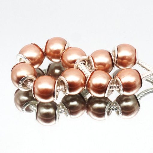10pcs Fashion Pearl Bright Acrylic European Beads
