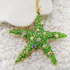 Betsey Johnson Green Starfish Pendant