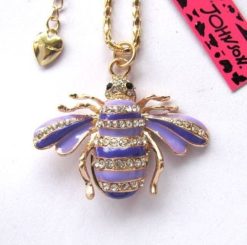 Betsey Johnson Purple Bee Pendant