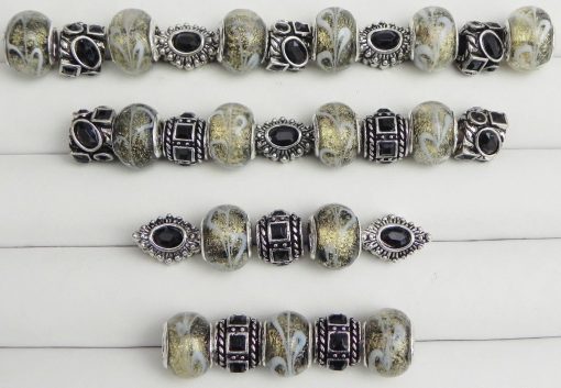 Black and Gold European Beads Collection