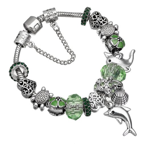 Green European Bracelet with Nautical Theme